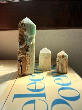 Bundle of 3 Small Caribbean Calcite Towers